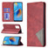 OPPO A74 4G / F19 4G Rhombus Texture Horizontal Flip Magnetic Leather Case with Holder & Card Slots - Red