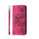 OPPO Reno10 Global / Reno10 Pro Global Skin-feel Flowers Embossed Wallet Leather Phone Case - Wine Red