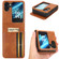 OPPO Find N2 Flip Symmetrical Triangle Leather Phone Case - Brown