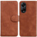 OPPO A98 5G / F23 5G India Skin Feel Pure Color Flip Leather Phone Case - Brown