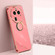 OPPO Find X6 Pro XINLI Straight Edge 6D Electroplate TPU Phone Case with Ring Holder - Hawthorn Red