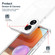 OPPO A78 4G 3 in 1 Clear TPU Color PC Frame Phone Case - White