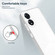 OPPO A78 4G 3 in 1 Clear TPU Color PC Frame Phone Case - White