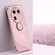 OPPO Find X6 XINLI Straight Edge 6D Electroplate TPU Phone Case with Ring Holder - Cherry Purple