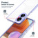 OPPO A78 4G 3 in 1 Clear TPU Color PC Frame Phone Case - Purple