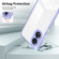 OPPO A78 4G 3 in 1 Clear TPU Color PC Frame Phone Case - Purple