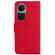OPPO Reno10 5G Global/Reno10 Pro Global Skin Feel Pure Color Flip Leather Phone Case - Red