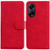 OPPO A98 5G / F23 5G India Skin Feel Pure Color Flip Leather Phone Case - Red