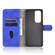 OPPO Find X3 Neo Solid Color Skin Feel Magnetic Buckle Horizontal Flip Calf Texture PU Leather Case with Holder & Card Slots & Wallet - Blue