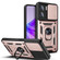 OPPO A77/A57 Sliding Camera Design TPU + PC Phone Case - Rose Gold