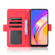 OPPO A94 5G / Reno5Z 5G / F19 Pro+ 5G Skin Feel Calf Pattern Horizontal Flip Leather Case with Holder & Card Slots & Photo Frame - Red