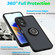 OPPO A17 4G Q Shadow 1 Series TPU + PC Phone Case with Ring - Black+Red