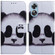 OPPO A17 Coloured Drawing Flip Leather Phone Case - Panda