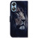 OPPO A17 Coloured Drawing Flip Leather Phone Case - Lion