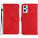 Realme 9i / OPPO A36 4G Stitching Embossed Leather Phone Case - Red