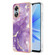 OPPO A17 Electroplating Marble Dual-side IMD Phone Case - Purple 002