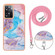 OPPO A57 4G/A77 5G Taiwan/K10 5G Global Electroplating IMD TPU Phone Case with Lanyard - Blue Marble