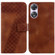 OPPO A58 5G/A78 5G 7-shaped Embossed Leather Phone Case - Brown