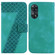 OPPO Reno8 T 4G 7-shaped Embossed Leather Phone Case - Green