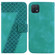 OPPO A16K 7-shaped Embossed Leather Phone Case - Green