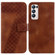 OPPO Find X3 Neo/Reno5 Pro+ 5G 7-shaped Embossed Leather Phone Case - Brown