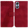 OPPO A17/A17K 7-shaped Embossed Leather Phone Case - Red
