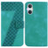 OPPO A96 5G/Reno7 Z 5G 7-shaped Embossed Leather Phone Case - Green