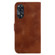 OPPO Reno8 T 4G 7-shaped Embossed Leather Phone Case - Brown
