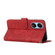 OPPO A1 5G/A98/F23 5G Stitching Calf Texture Buckle Leather Phone Case - Red