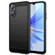 OPPO A17 Brushed Texture Carbon Fiber TPU Phone Case - Black