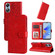 OPPO A17 Embossed Sunflower Leather Phone Case - Red OPPO A17 Embossed Sunflower Leather Phone Case - Red