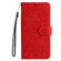 OPPO A17 Embossed Sunflower Leather Phone Case - Red