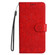OPPO A17 Embossed Sunflower Leather Phone Case - Red OPPO A17 Embossed Sunflower Leather Phone Case - Red