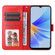 OPPO A17 Embossed Sunflower Leather Phone Case - Red OPPO A17 Embossed Sunflower Leather Phone Case - Red