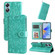 OPPO A17 Embossed Sunflower Leather Phone Case - Green