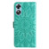 OPPO A17 Embossed Sunflower Leather Phone Case - Green