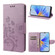 OPPO A17 Butterfly Flower Pattern Leather Phone Case - Light Purple OPPO A17 Butterfly Flower Pattern Leather Phone Case - Light Purple