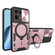 OPPO Reno7 4G / F21 Pro 4G CD Texture Sliding Camshield Magnetic Holder Phone Case - Pink