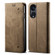 OPPO A98 5G Denim Texture Casual Style Horizontal Flip Leather Case - Khaki OPPO A98 5G Denim Texture Casual Style Horizontal Flip Leather Case - Khaki