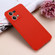 OPPO Reno8 4G Pure Color Liquid Silicone Shockproof Phone Case - Red