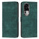 OPPO Reno10 Pro+ Skin Feel Stripe Pattern Leather Phone Case with Lanyard - Green