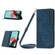 OPPO Reno10 Pro+ Skin Feel Stripe Pattern Leather Phone Case with Lanyard - Blue