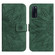 ZTE Axon 20 4G/20 5G Skin Feel Sun Flower Pattern Flip Leather Phone Case with Lanyard - Green