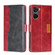 ZTE Axon 40 Lite Contrast Color Side Buckle Leather Phone Case - Red + Black
