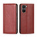 ZTE Axon 40 Lite Grid Texture Magnetic Flip Leather Phone Case - Red ZTE Axon 40 Lite Grid Texture Magnetic Flip Leather Phone Case - Red