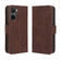ZTE Axon 40 Lite Skin Feel Calf Texture Card Slots Leather Phone Case - Brown ZTE Axon 40 Lite Skin Feel Calf Texture Card Slots Leather Phone Case - Brown