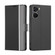 ZTE Axon 40 Lite Twill Texture Side Button Leather Phone Case - Black
