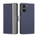 ZTE Axon 40 Lite Twill Texture Side Button Leather Phone Case - Blue