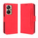 ZTE Axon 40 Pro Skin Feel Calf Texture Card Slots Leather Phone Case - Red