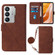 ZTE Axon 40 Ultra Crossbody 3D Embossed Flip Leather Phone Case - Brown